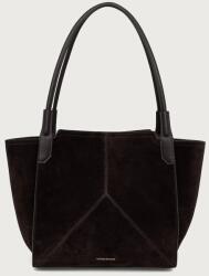 Victoria Beckham női velúrbőr shopper - barna Univerzális méret