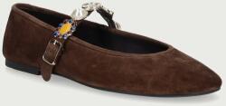 Jeffrey Campbell nubuk balerina cipő Amarissa - barna Női 37