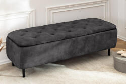 Luna Design ülőpad Luna III. 120 cm tárolóhellyel szürke bársony