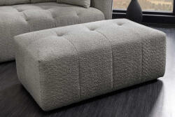 Bellaria Stílusos puff Bellaro 120 cm szürke bouclé