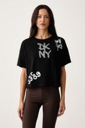 DKNY női pamut póló - fekete M