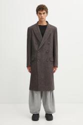 Wales Bonner gyapjúkabát Mayfair Coat - barna 48