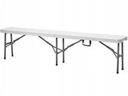 Axley Összecsukható Pad Ülőgarnitúra Kerti Pad 183x43x28cm Hdpe Acél (***)