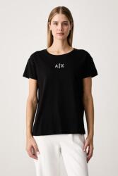 Giorgio Armani t-shirt női pamut elasztánnal - fekete L