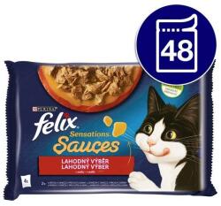 FELIX Sensations Sauces macskaeledel pulyka, bárány hússal, szószban 48x85g