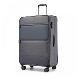 British Traveller Szürke „Manhattan prémium textil bőrönd - M, L, XL méret (K597solo-grey-HU)