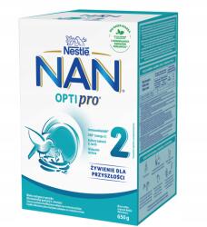 NAN Nestlé Nan OptiPro 2 Anyatej-helyettesítő tápszer 6 12 hónapos korig 650 g (8445290019226)