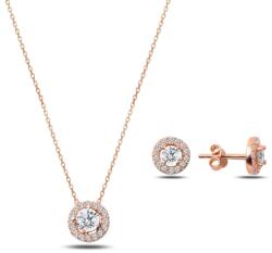 Olivie Sada stříbrných šperků ZIRKON ROSE 5733 (TRC)