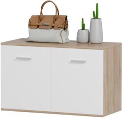 Dulap pantofi Dionne, nuanta sonoma/alb, 80x35x46 cm (UE-HM4363) Garderoba