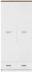  Dulap cu două uşi 2d1s, alb/stejar sonoma, topty typ 01 (UE-0000147866) Garderoba