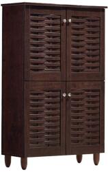 Dulap Pantofi Kabira, 2 usi, wenge, 77x40x121, 5 cm (UE-HM2210.01) Garderoba