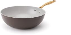 Elmich Tapadásmentes kerámia wokserpenyő Zen Ø 28 cm - barna-arany
