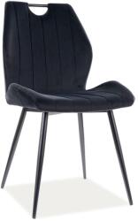  Scaun Arco, Velvet negru, 51x46x91 cm (UE-CJARCOVCC)