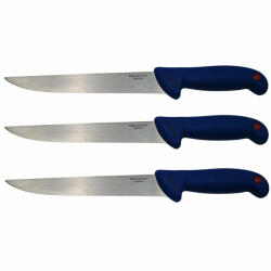 DEPOX Set trei cutite de bucatarie DEPOX®, Chef's Blade, otel inoxidabil, 33 cm, albastru (2075)