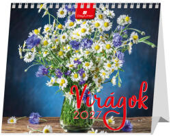 DAYLINER Asztali naptár, Dayliner, 15x13cm, Virágok, 2027 (KRN-DL7AS-VIFAL-HH)