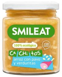  Garnitura Smileat curcan cu orez si legume cu ulei de masline extravirgin, 10M+, BIO, 230 g