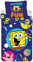  SpongyaBob Fun gyerek, ovis ágyneműhuzat 100×135cm, 40×60 cm (BRM019515) - eking