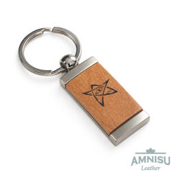 Amnisu Elder sign szimbólumos gravírozott kulcstartó