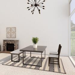 Asiatic kültéri műszálas szőnyeg monty black cream stripe mn03 - 200 x 290 cm