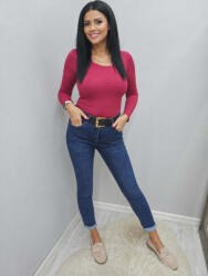 Norafashion Csinos hosszú ujjú basic felső (burgundi) (762826)