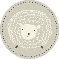  ISFAHAN-M SHEEP szürke kerek szőnyeg, 160 cm