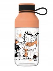 QUOKKA Ice Kids műanyag kulacs pánttal Erdőben 430 ml (QUO100084)