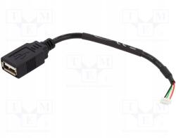 Delock Kábel; Usb 2.0; Usb A aljzat, 4pin tipli csatlakozó; aranyozott (84834)