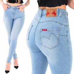 SEPATI Világos farmer női csőnadrág Push Up modellező skinny M