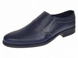 DeSuceava Pantofi barbati eleganti din piele naturala bleumarin fara siret DONATO 818BL, marimea 45