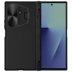 Nillkin Husa pentru Samsung Galaxy Z Fold7 F966, Nillkin, CamShield Prop with Metal Lens Cover and S-Pen Holder, Neagra - gsmboutique