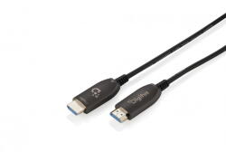 ASSMANN AOC HDMI Hybrid Connection Cable | HDMI-A Male-Male | HDMI 2.1 | UHD-2 8K@60Hz | 48Gbps | HDR, eARC, HDCP 2.2, CEC | 70m (AK-330126-700-S)