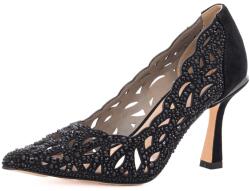 Alma En Pena Pantofi dama eleganti din piele naturala intoarsa, ALMA EN PENA, I260245 SUEDE BLACK, negru