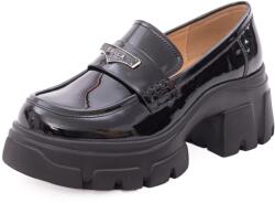 Epica Pantofi dama eleganti din piele naturala lacuita, Epica, 1M490004A, negru