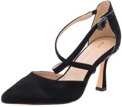 Alma En Pena Pantofi dama eleganti din piele naturala intoarsa, ALMA EN PENA, I260242 SUEDE BLACK, negru