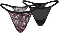 PUMA Lenjerie (Pack of 2) Animal Mesh Tanga Strings 701239582 001 black combo