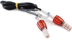Roy Set 2 Bec LED 12V, M5x25mm, M5, 24SMD, lumina rosie, semnalizare, pozitie, (fara ECE) (ROY24658)