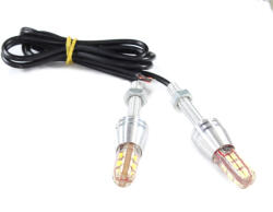 Roy Set 2 Bec LED 12V, M5x25mm, M5, 24SMD, lumina alba, semnalizare, pozitie (ROY24657)