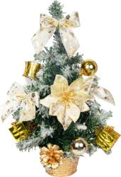 MagicHome Bradut decorativ de Craciun auriu, impodobit, pentru interior, 30 cm (8092053)