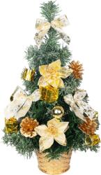 MagicHome Bradut decorativ de Craciun auriu, predecorat, 40 cm (8092054)