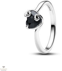 Pandora Tim Burton „Karácsonyi lidércnyomás Disney Jack Skellington fekete szív alakú gyűrű 56-os méret - 194733C01-56