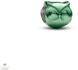 Pandora mini zöld Bagoly charm - 794900C01
