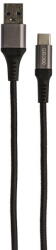 Grixx Cablu date GRIXX - USB-C to USB, impletit, lungime 3m - negru (GRCACUSBFBK03) - vexio