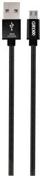 Grixx Cablu date GRIXX Optimum - Micro USB to USB, impletit, lungime 1m - negru (GROSGCAMUSBFBK01) - vexio