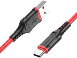 BOROFONE Cablu Date si Incarcare USB la USB Type-C Borofone BX67, 1 m, 3A, Rosu (cab/da/us/bor/bx67/1m/3a/ro)