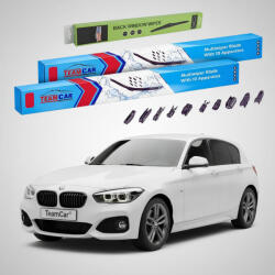 TeamCar Ștergătoare BMW Seria 1 Hatchback 5UȘI (F20) 2011-2019 | Set Față și Spate Flat Premium - TeamCar® (TC-F20-550450300FLP)