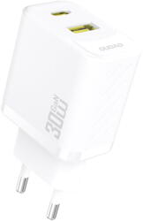 Dudao A27TEU PD 30W GaN USB-A USB-C Wall Charger - White (A27TEU white) - vexio