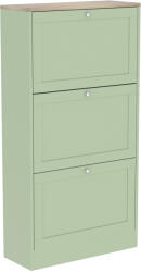 HomCom Dulap pentru încălțăminte Stil modern, 3 uși abătătoare, 18 perechi de pantofi, 60 x 23, 5 x 115 cm, Verde | Aosom Romania (837-399V80LN) Pantofar