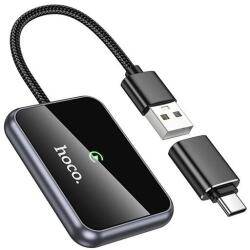 hoco. hu1 vezeték nélküli adapter, usb, type-c, carplay kompatibilis, fekete (HU1)