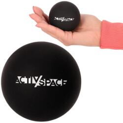 Activ Space Lacrosse masszázslabda, ACTIV SPACE, szilikon, extra kemény, fekete, 6, 25 cm átmérő (0241)