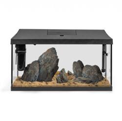 AQUAEL Acvariu 54l+pietre+echipament+substrat - Aquael Leddy PLU 60 D&N negru + WIO Storm Hour River Kit
